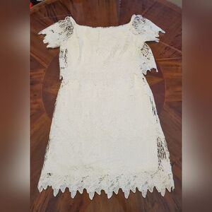 Gianni Bini White Crochet Lace Maggie Dress in Size S